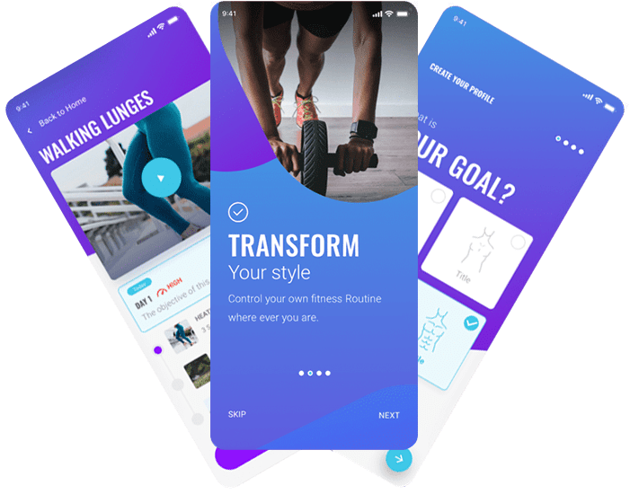 iChase app interface showing fitness partner map